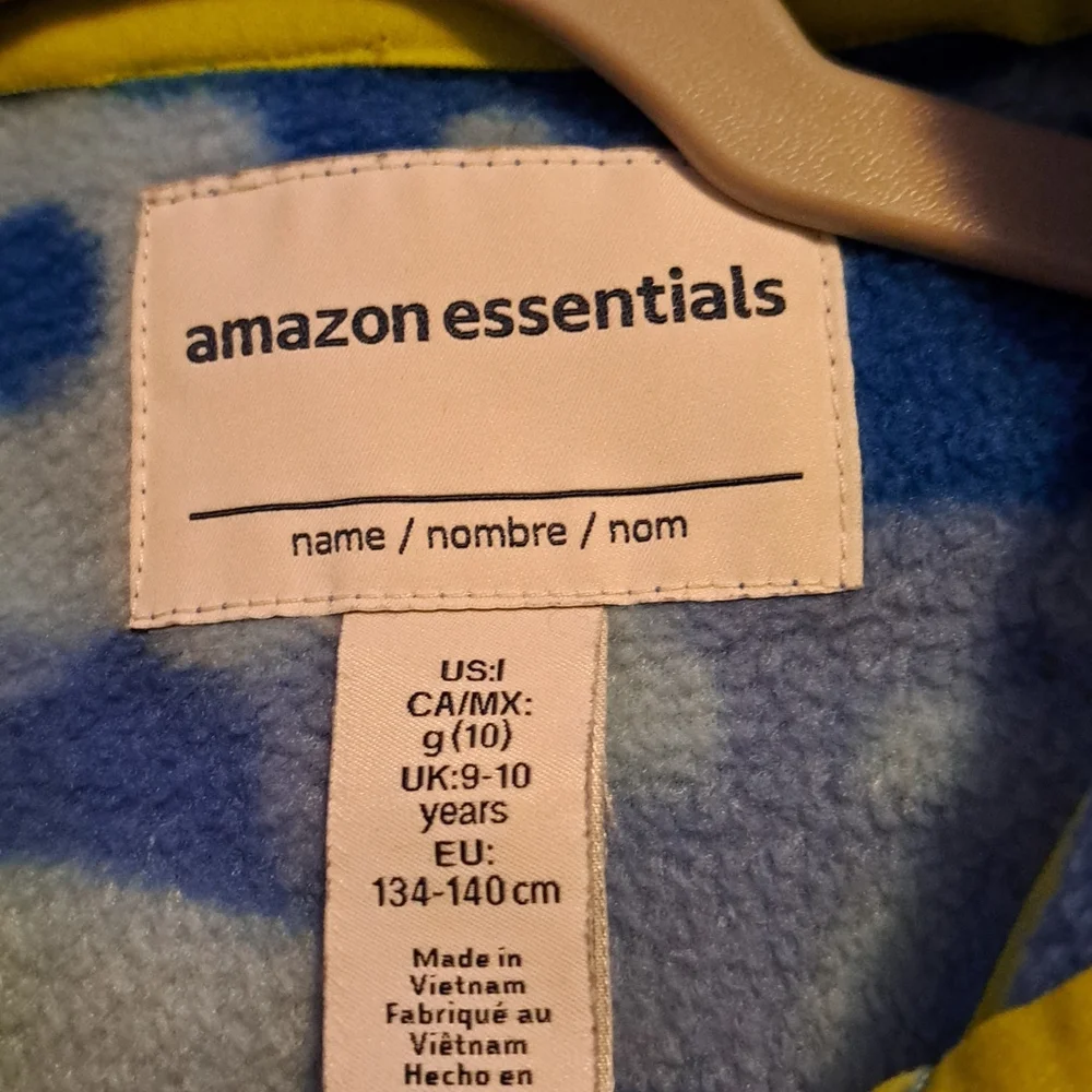 Amazon Essentials Blue Fleece Camo Hoodie jacket - Picture 3 of 8